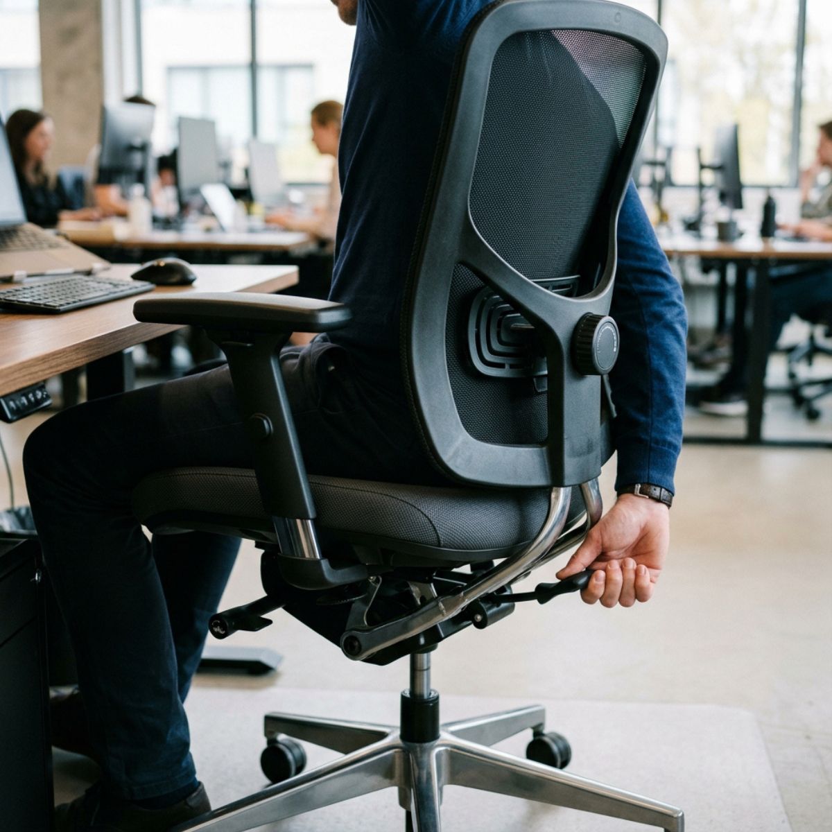 Ajustes de una silla ergonómica comprada en las rebajas de verano